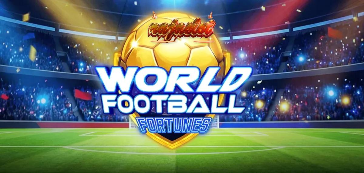 Tampilan antarmuka seluler slot World Football Fortunes dengan latar stadion yang dinamis.